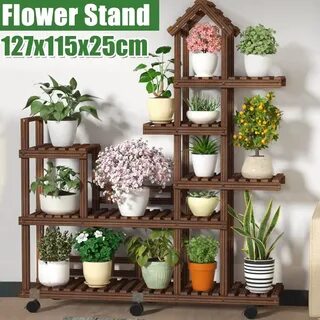 4/3 Tier Plant Stand Rack Multiple Flower Pot Holder Shelf Indoor Outdoor Plante