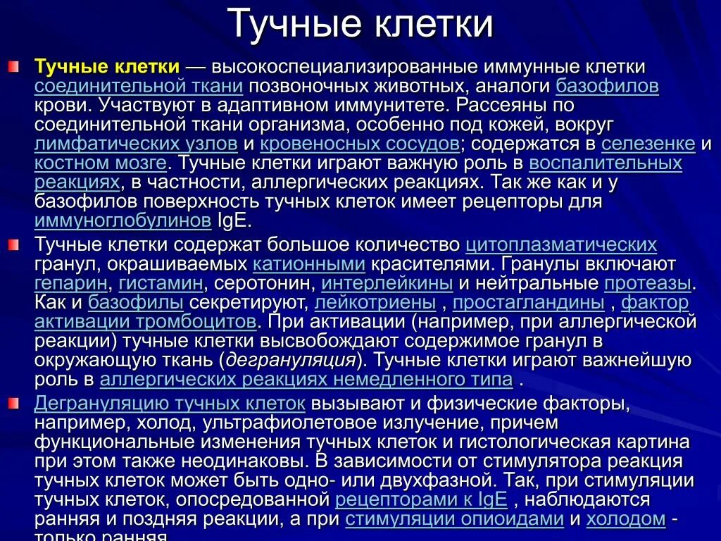 Гистамин в крови. Тучные клетки функции иммунология. Тучные клетки (тканевые базофилы). Тучные клетки локализация. Тучныеиклетки функции.