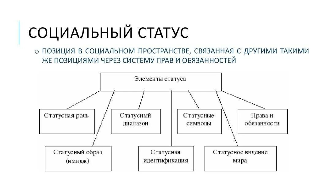 Элементы статуса. Элементы статуса