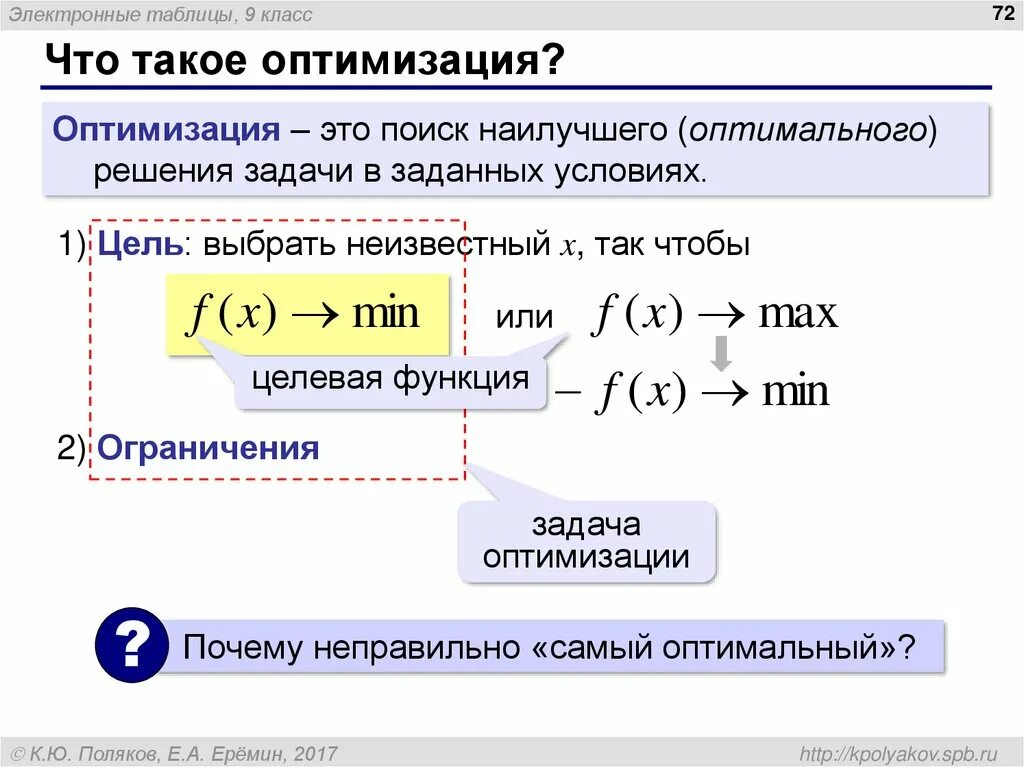 Оптимизировать нагрузку
