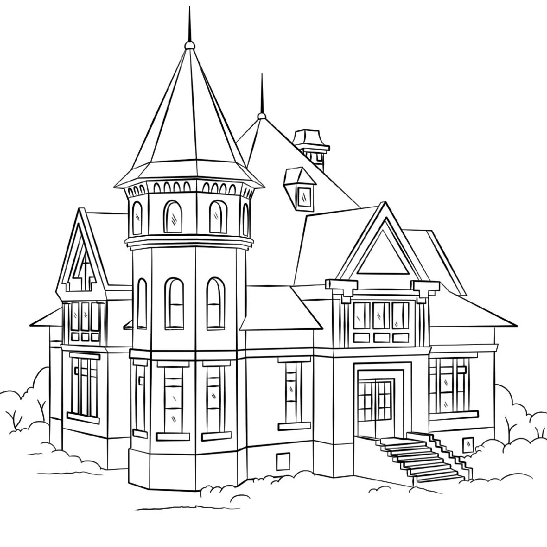 Page house. Дом раскраска. Красивая архитектура для рисования. Рисунок здания карандашом. Дом карандашом.