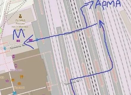 Схема движения курского вокзала