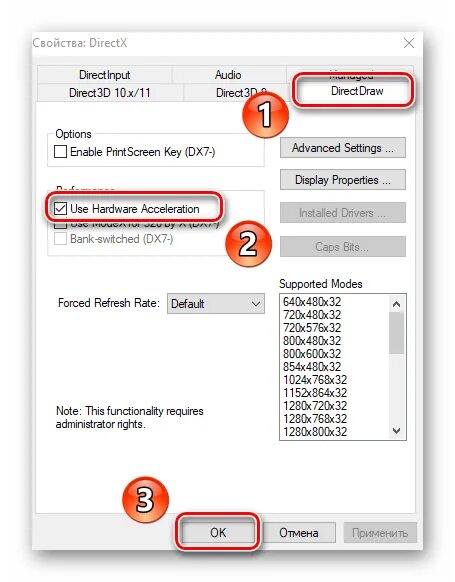 Hardware graphics acceleration