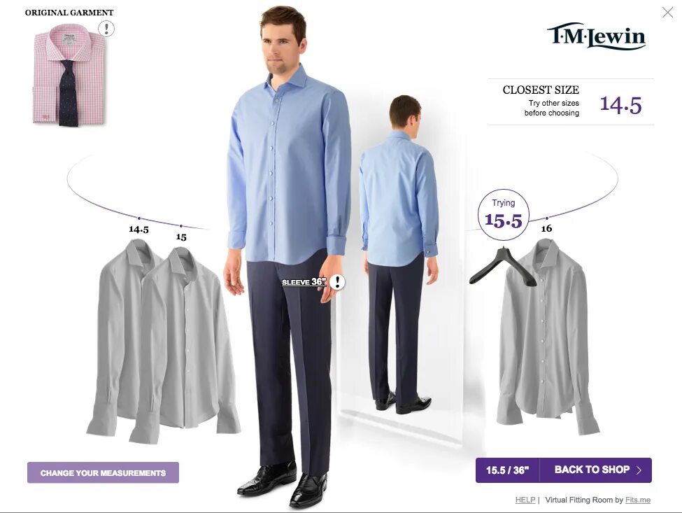 Virtual fitting Room. Презентация Business Casual. Пальто Regular Fit meinwear. Try to Size. Back shop 2