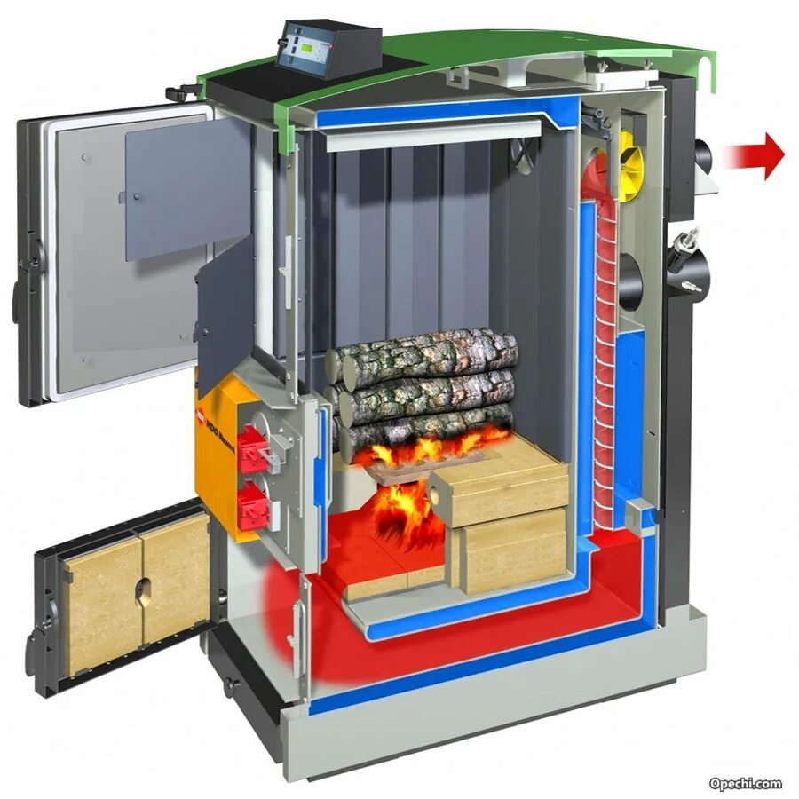 Печь пиролизного горения. Котёл гефест 40 кв твердотопливный. Котлы длительного горения с дожигом пиролизных газов. Пиролизный котел длительного горения. Котел пиролизного горения.