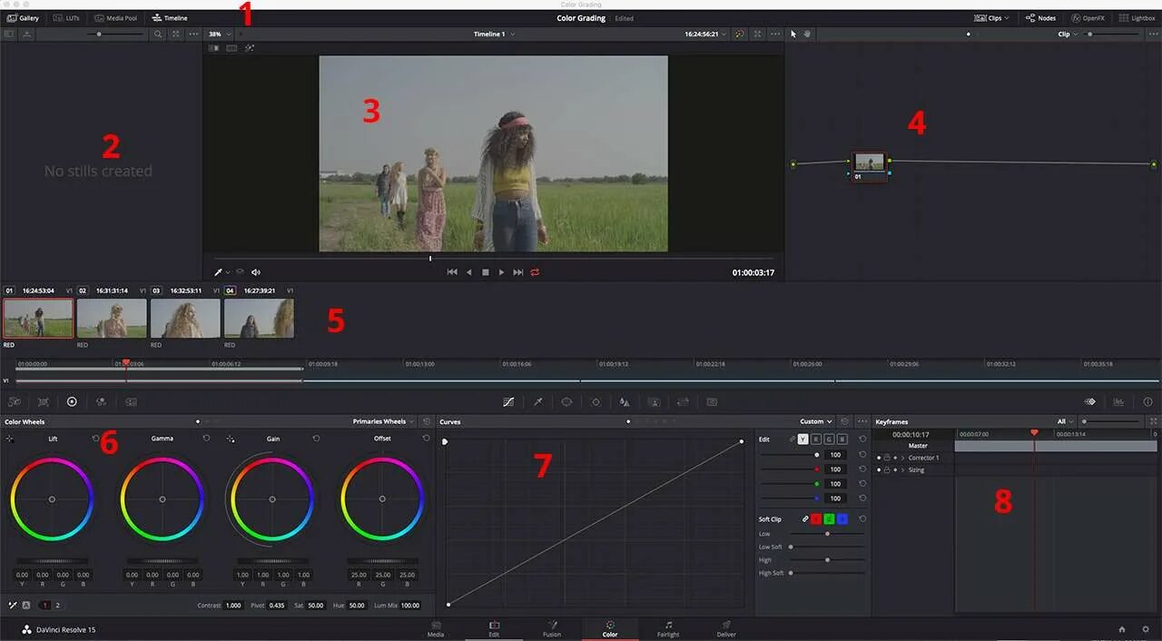 Как ускорить davinci resolve. Цветокоррекция в да винчи резолв 18. да винчи резолв интерфейс. davinci resolve интерфейс. цветокоррекция davinci resolve.