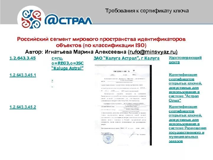 Центр сертификатов ключа
