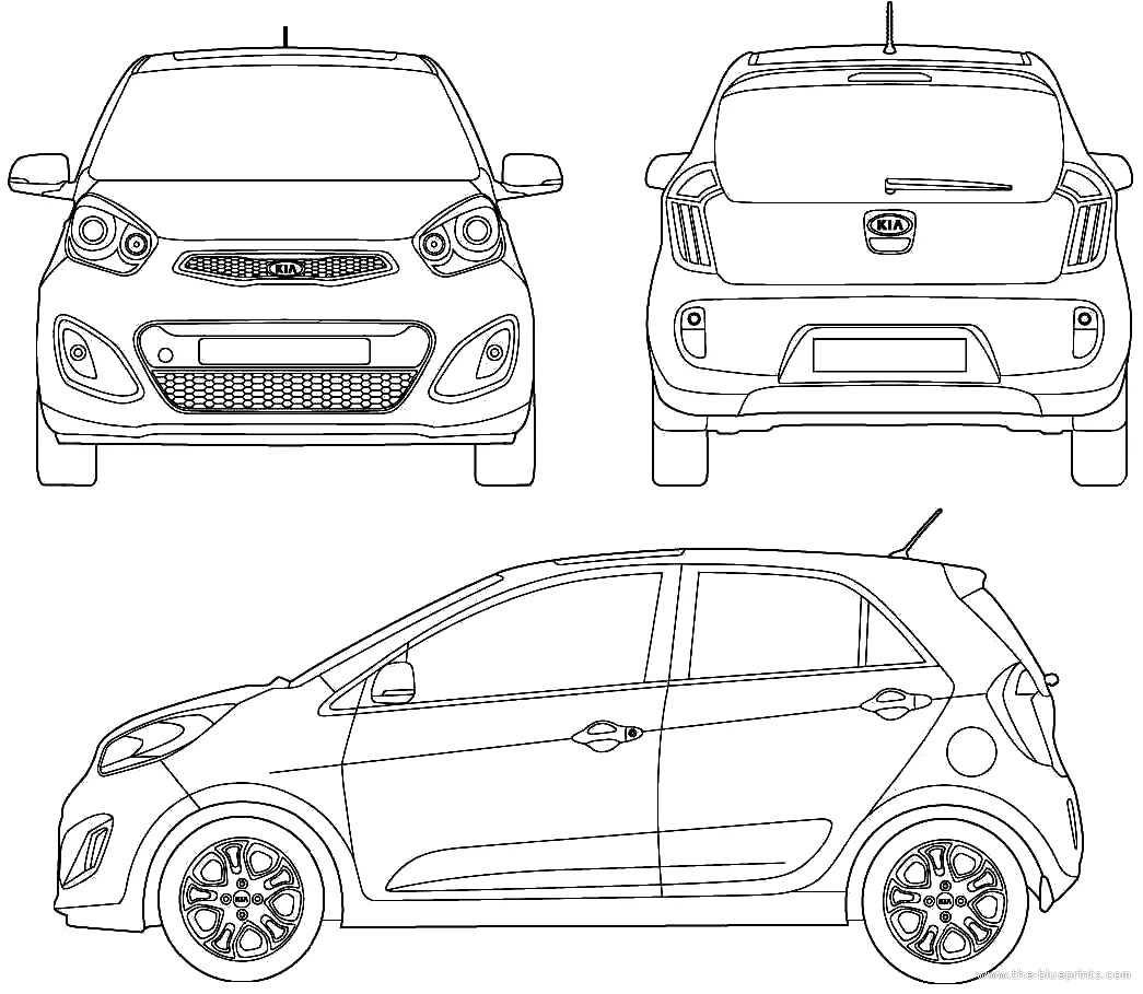 Киа Пиканто габариты машины 2011. Kia Rio 2012 хэтчбек чертежи. Киа Пиканто чертеж. Kia Picanto Blueprint. Kia picanto размеры