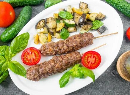 Кебаб с овощами в духовке