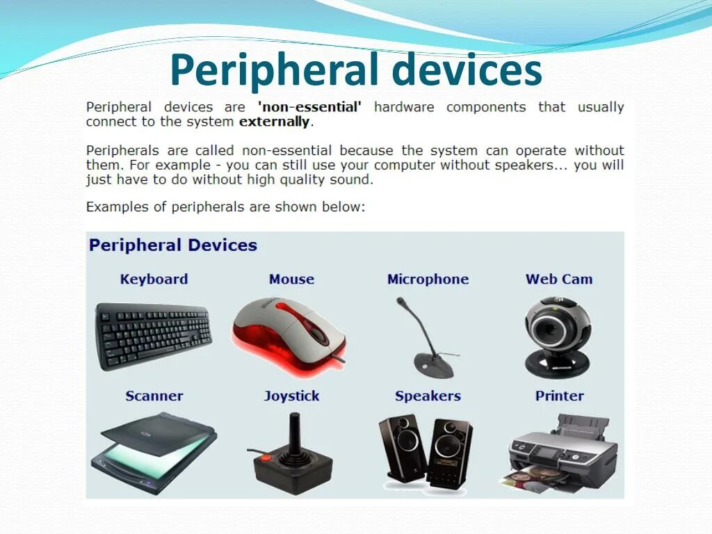 Peripheral devices. Peripheral Computer devices. Hardware devices презентация. Peripherals пример. Src devices