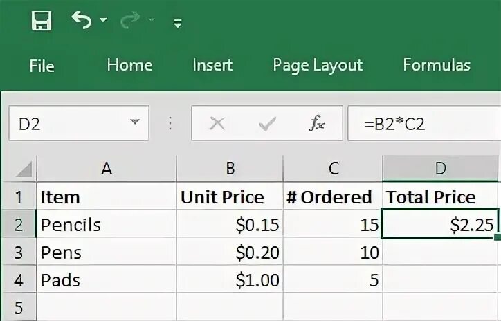 Unit price