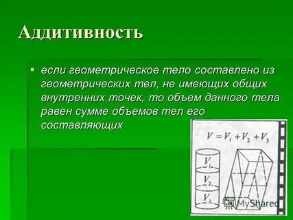Аддитивность это