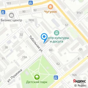 Гостиницы кургана на карте