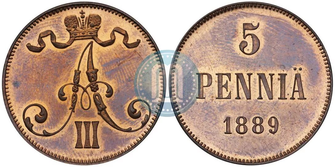 Монета 1889 года. Финляндия 10 пенни 1889. 5 Pennia. Монеты 1889 года медная. Н 1889