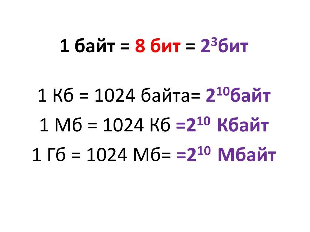 8 байт составляет