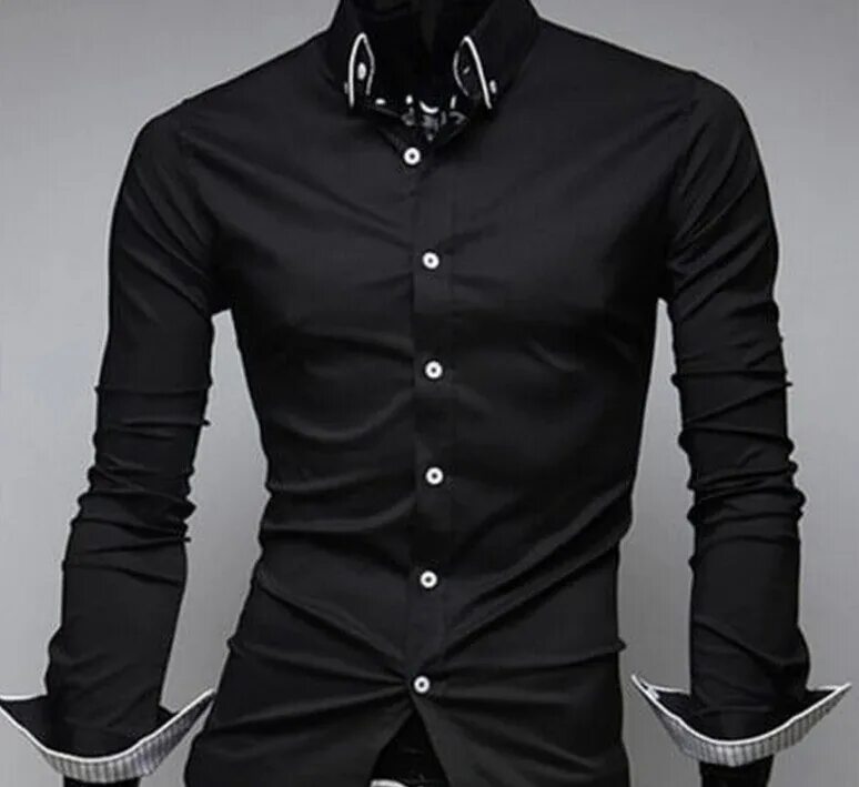 Красивая черная рубашка