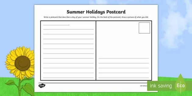 Write about your summer