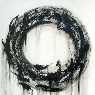 Black circle painting