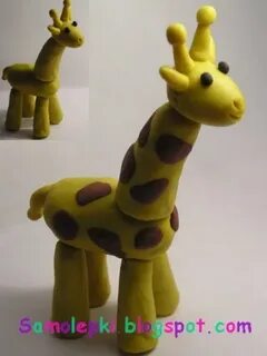 Лепка жирафа из пластилина
