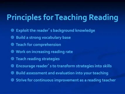 Teaching reading