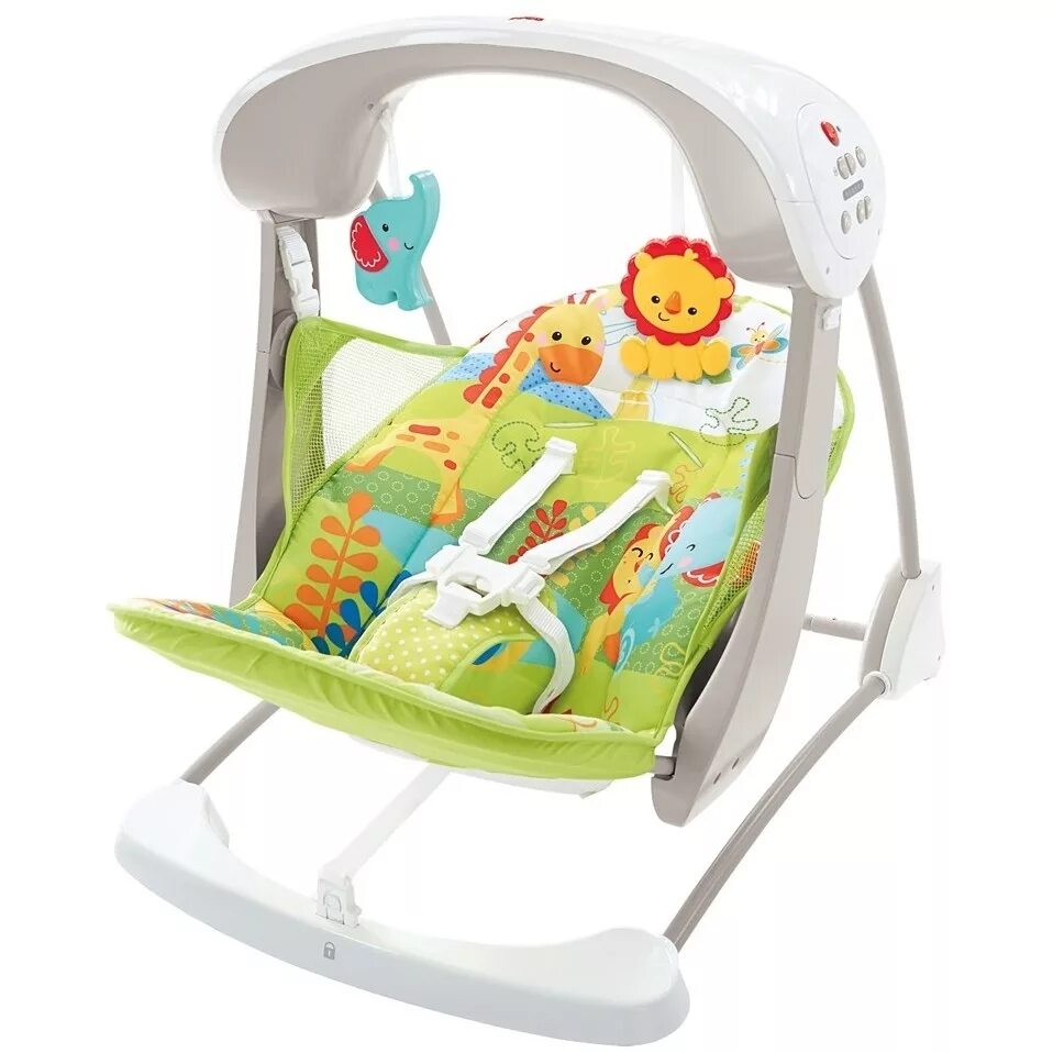 Электрокачели Fisher Price друзья из тропического