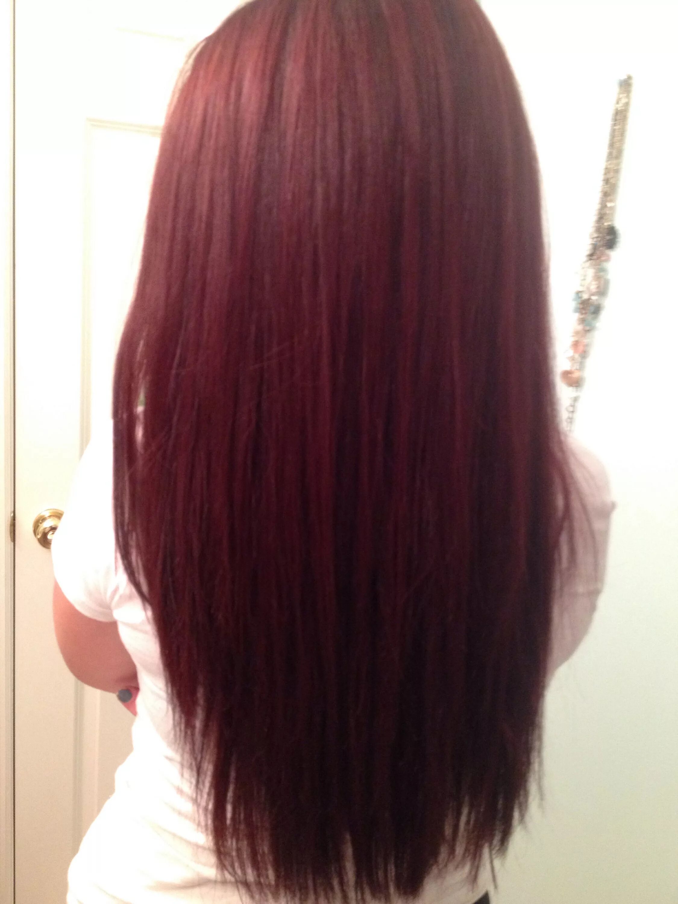 Dark Cherry-Chocolate Balayage Cherry hair colors, Hair color pictures, Hair col