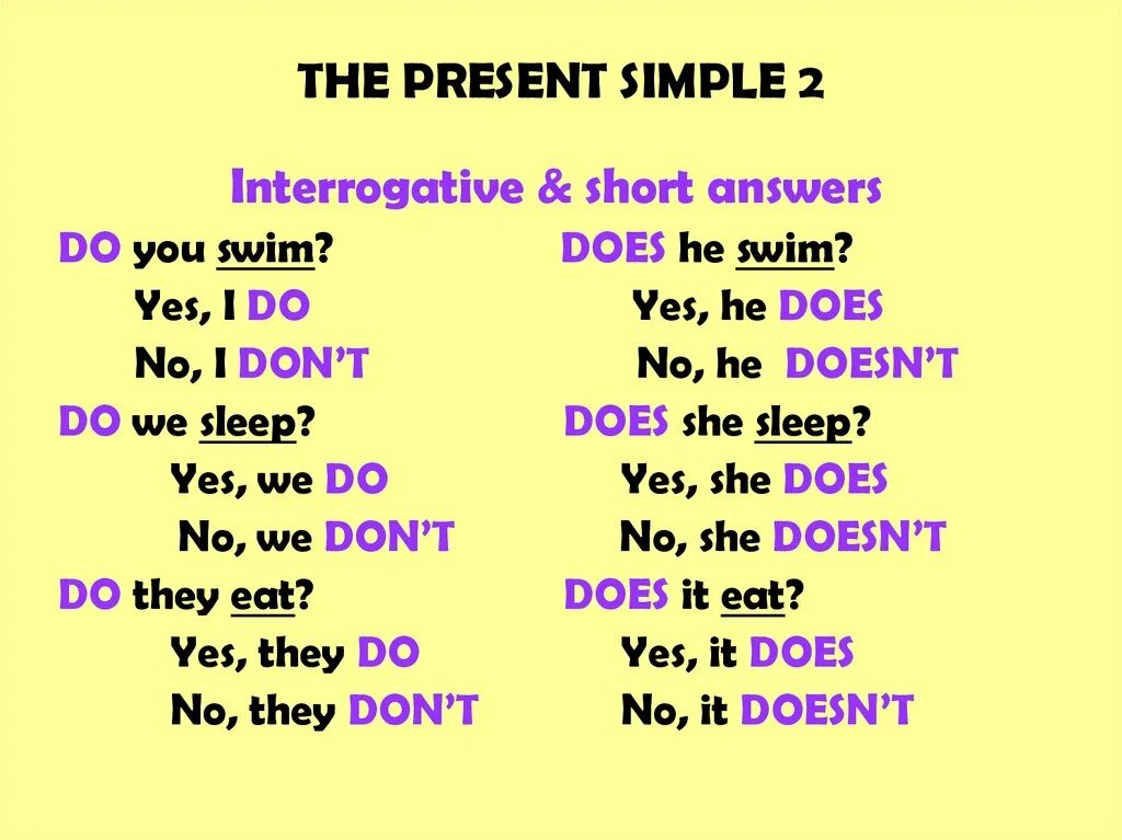 Ответы в презент Симпл. Present simple краткие ответы. Презент Симпл ответы на вопросы. Present simple вопросы упражнения. Вопросы на английском 11 класс