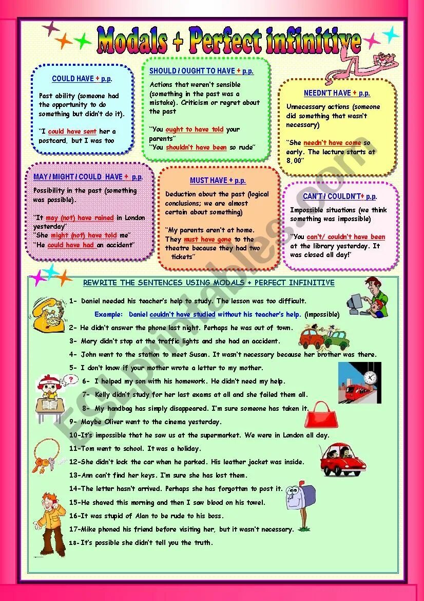 Modal verbs perfect Infinitive упражнения. Past perfect Infinitive. Past modals упражнения. Modal verbs perfect упражнение. I didn t go to the party