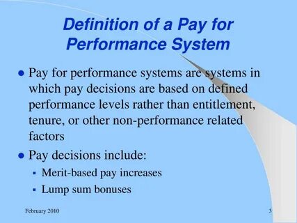 Pay decision