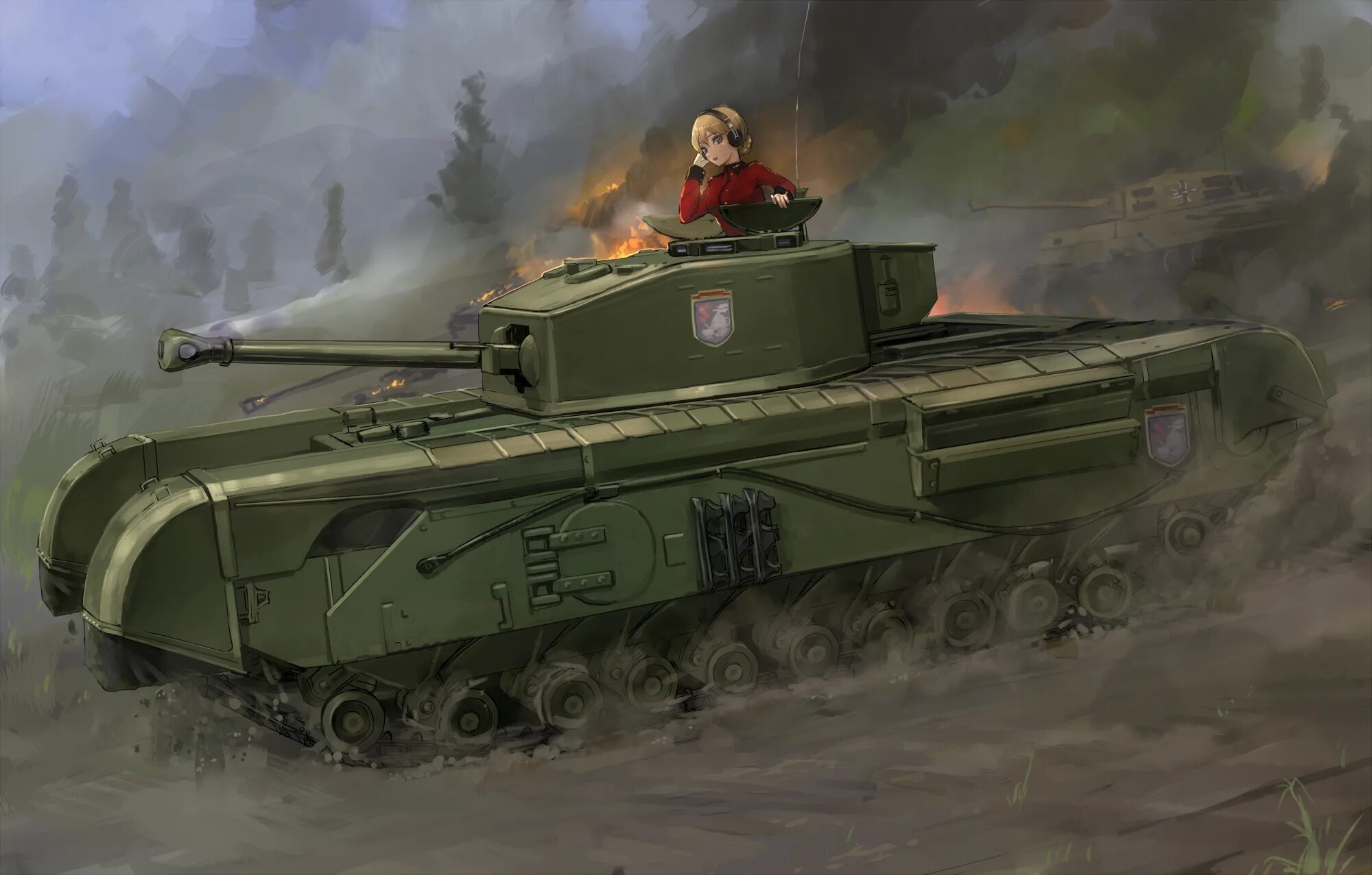 Girls und Panzer Черчилль. Святая Глориана танки. Танк Черчилль МК 7.