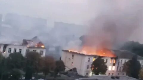 Видео удара по киеву