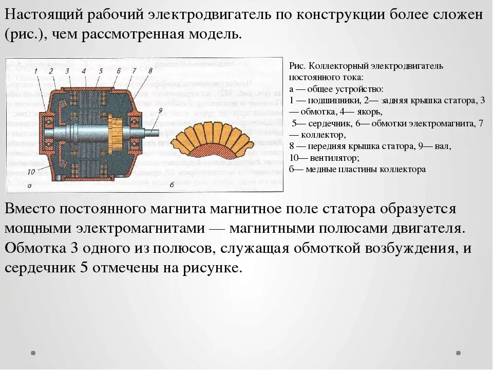 На каком явлении основан электродвигатель. Двигатели постоянного тока 8 кл технология. из чего состоит двигатель постоянного тока 8 класс. как устроен простейший электродвигатель постоянного тока. электродвигатель постоянного тока физика 8 класс.