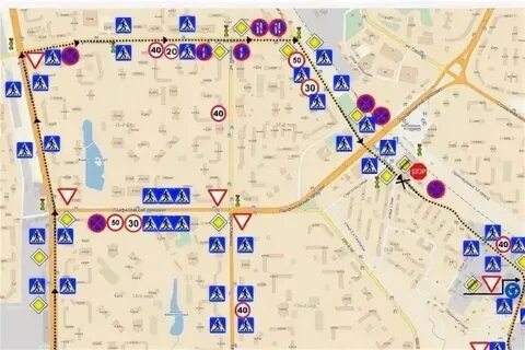 Дорожные знаки на карте спб