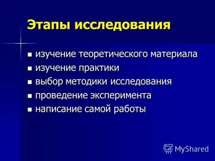 Теоретический материал исследования