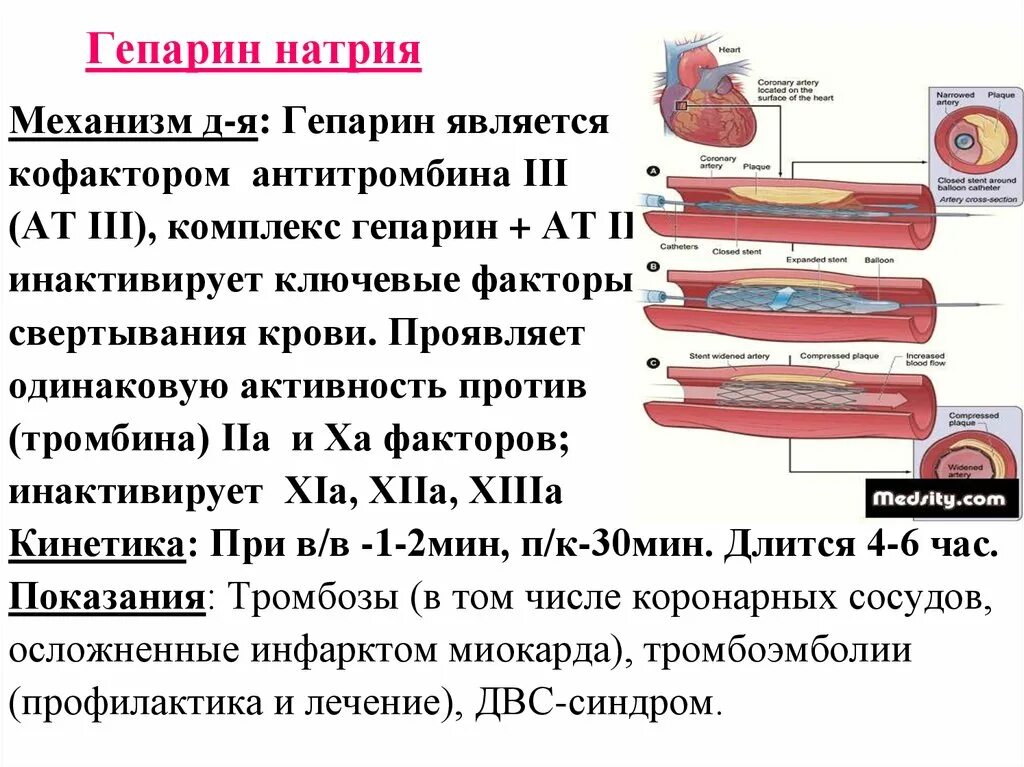 Содержание в крови гепарина