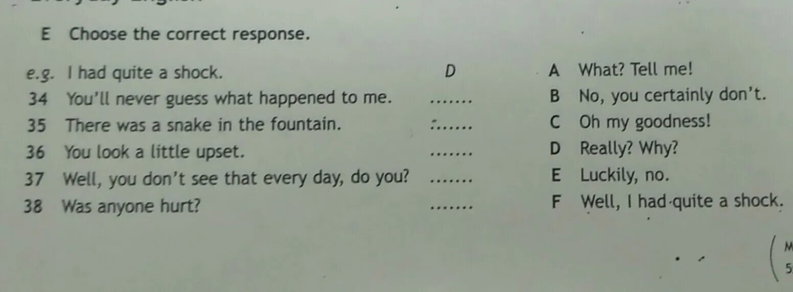 Choose the correct response ответы. Everyday English choose the correct response. Everyday English ответы 5 класс. Choose the correct response 5 класс ответы.