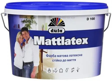 Краска матовая латексная dufa 10 л
