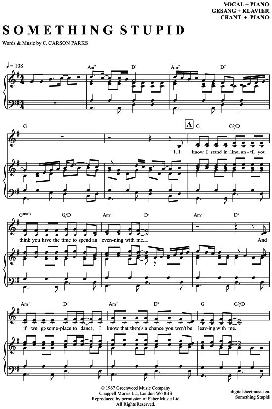Песня something stupid. Something stupid ноты. Something stupid ноты pdf. Robbie williams & nicole kidman - somethin' stupid. Something stupid ноты для фортепиано.