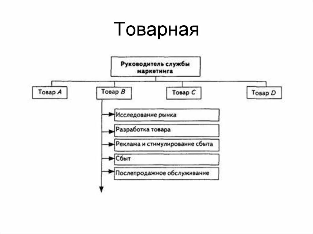 Товарная организационная структура службы маркетинга. Схема товарно-рыночной организации службы маркетинга. Рыночная организационная структура маркетинга. Товарная структура организации службы маркетинга.