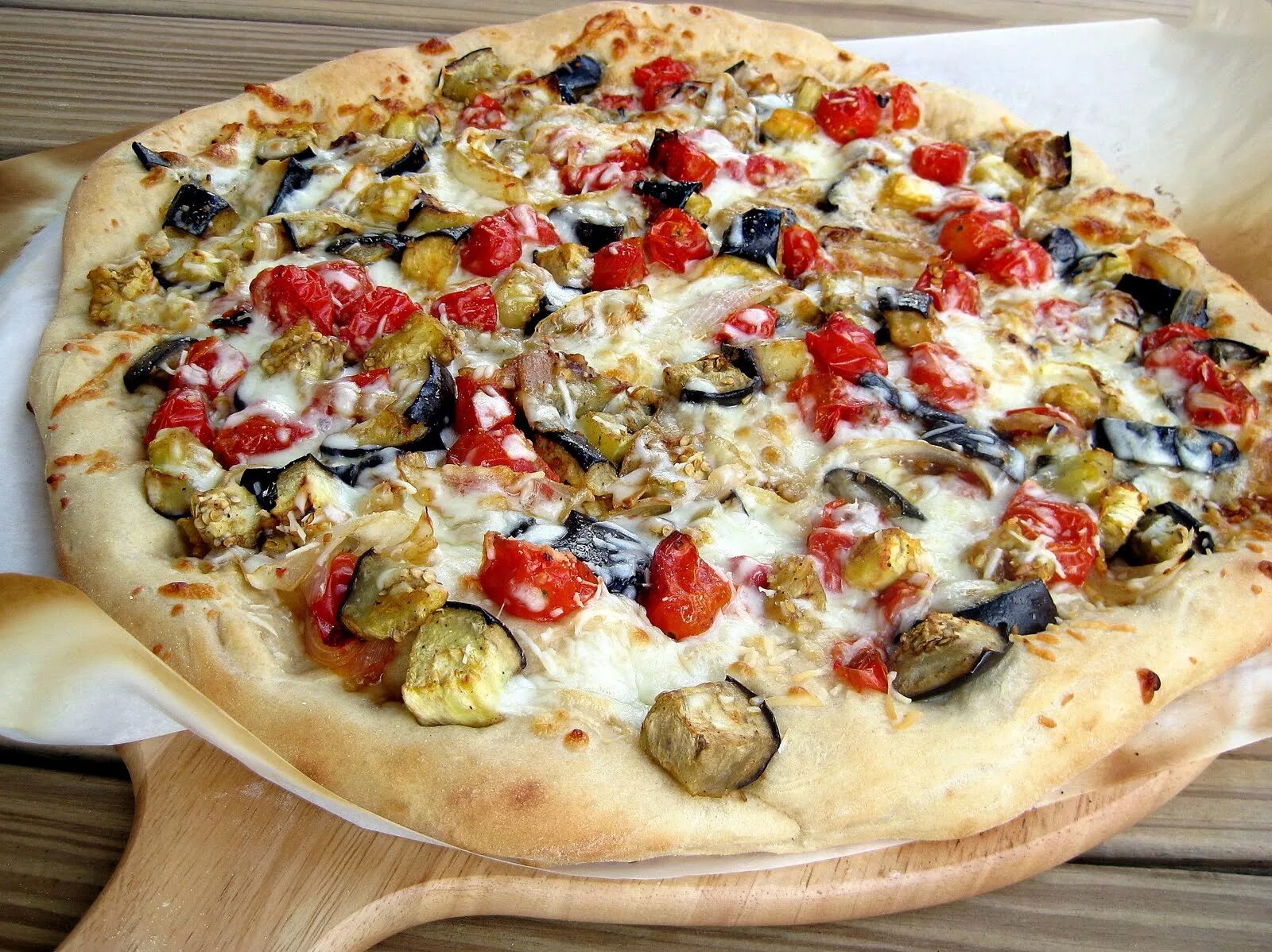 Eggplant pizza