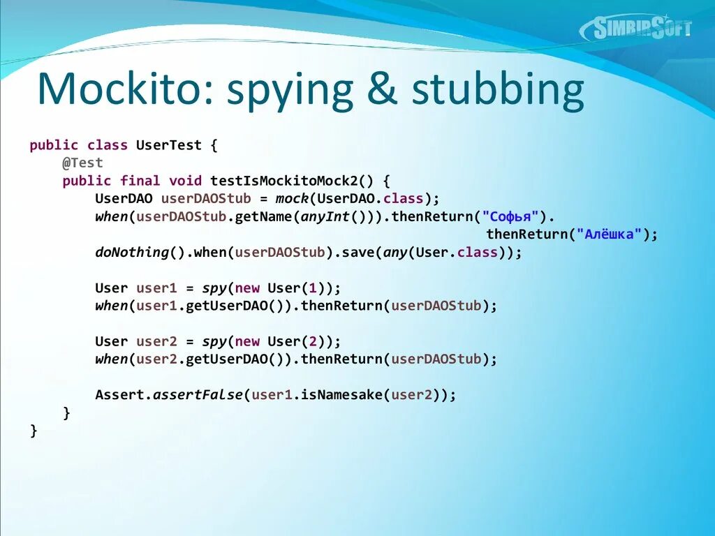 Mockito examples. Mockito examples