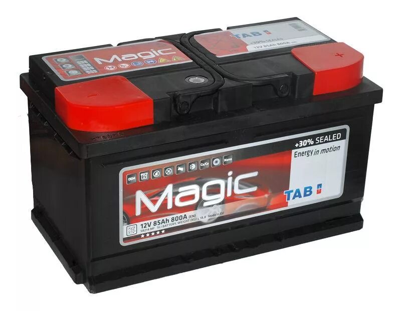 Купить аккумулятор 85. АКБ 85ah 800a Tab Magic MF ОП. Аккумулятор Tab Magic 85 обр/п. АКБ 6ст-85 Tab Magic о/п (низкий). Таб 85 Ач.