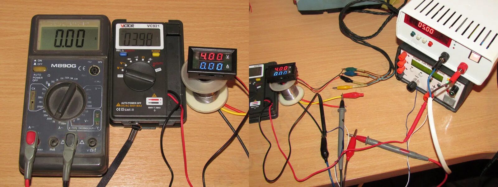 напряжение на нелинейном элементе. падение напряжения на участке цепи. прибор для измерения пульсаций блока питания. двухполярное питание от одной обмотки трансформатора. параметры четырёх полбсниуа.