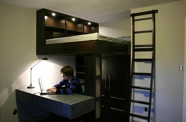 RH TEEN's Callum Full Loft Study Bed:Sleep on it. Defined by its clean, contempo
