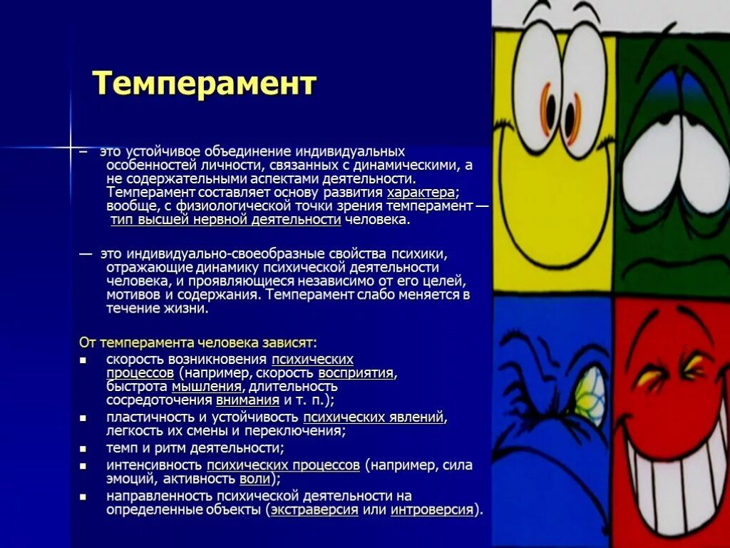 Темперамент и характер презентация
