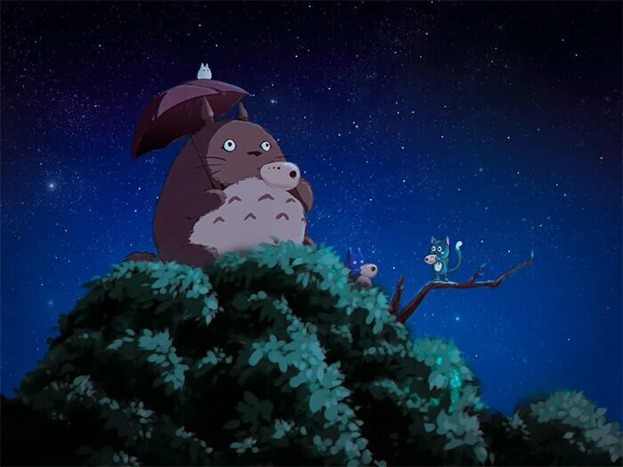 хаяо миядзаки рождество. новогодний кот. тоторо новый год. новогодние арты хаяо миядзаки. тоторо рождество.