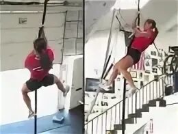 Упражнение 3 лазание по канату