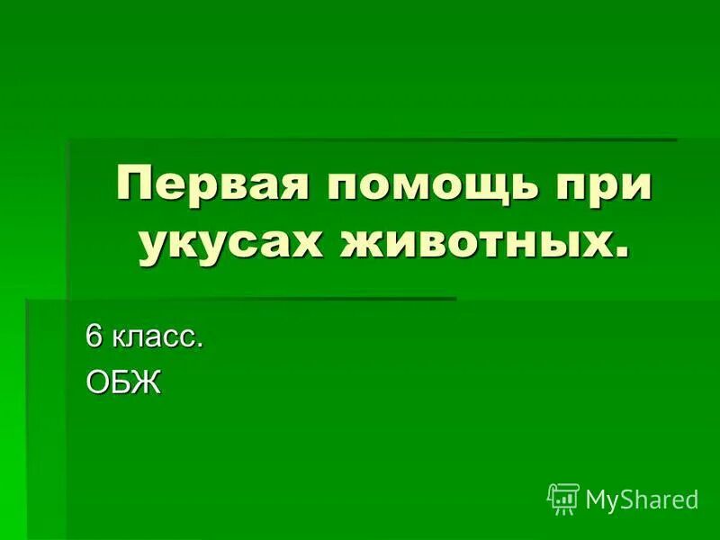 Обж 6 класс помощь при укусах. Первая помощь при укусах животных.