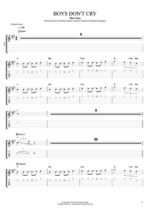 Cry tab. The cure - boys don’t cry ноты. push the cure tab.