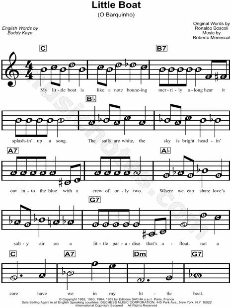 Little me notes. Little boat ноты. my little boat ноты. little boat sheet music. o barquinho ноты.